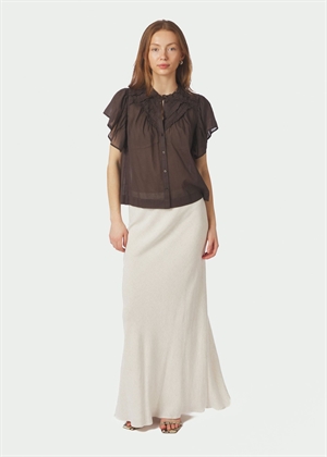 Vinsa s voile top Dark Brown Neo Noir 